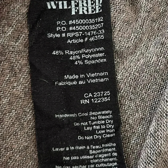 ARITZIA WILFRED  FREE Grey Devinette Sweater xxs - Picture 4 of 4